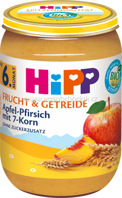 Hipp Frucht & Getreide Apfel-Pfirsich mit 7-Korn, ab 6. Monat, 190g