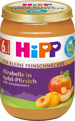 Hipp Für kleine Feinschmecker Mirabelle in Apfel-Pfirsich, ab dem 6. Monat, 190g