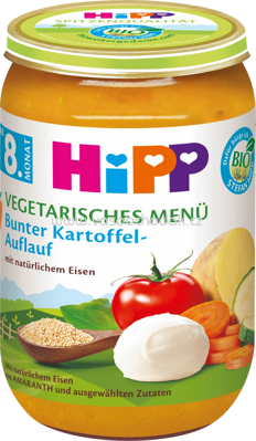 Hipp Vegetarisches Menü Bunter Kartoffel-Auflauf, ab 8. Monat, 220g