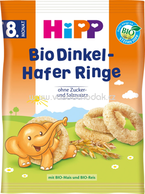 Hipp Bio Dinkel-Hafer Ringe, ab 8. Monat, 30g