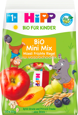 Hipp Bio Mini Mix Müsli Früchte Riegel, ab 1 Jahr, 10x10g, 10 St