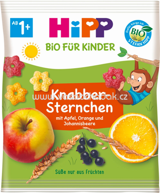 Hipp Knabber-Sternchen mit Apfel, Orange und Johannisbeere, ab 1 Jahr, 30g
