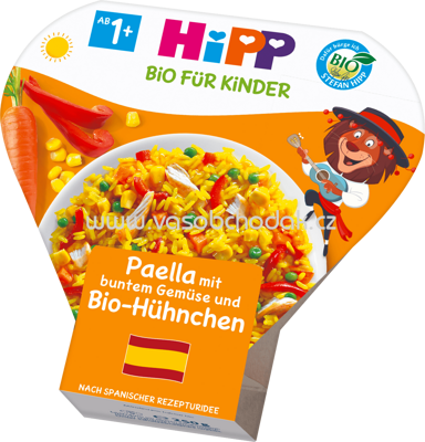 Hipp Kinderteller Paella mit buntem Gemüse und Bio-Hühnchen ab 1 Jahr, 250 g