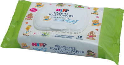 Hipp Babysanft Feuchttücher Feuchtes Toilettenpapier, 50 St