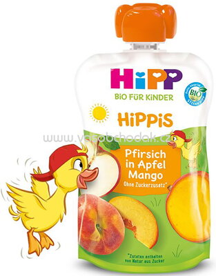 Hipp Hippis Pfirsich in Apfel-Mango, ab 1 Jahr, 100 g