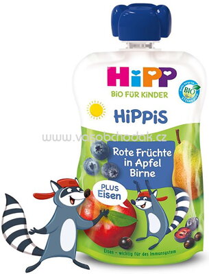Hipp Hippis Rote Früchte in Apfel, Birne plus Eisen, ab 12. Monat, 100g