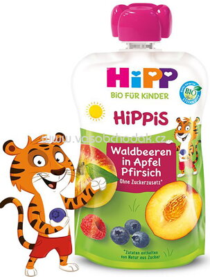 Hipp Hippis Waldbeeren in Apfel-Pfirsich ab 1 Jahr, 100 g