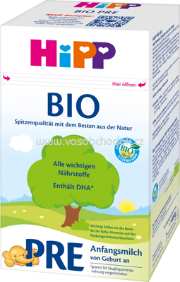 Hipp Bio Anfangsmilch Pre, von Geburt an, 0,6 kg