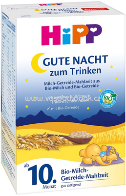 Hipp Gute-Nacht Milch-Getreide-Mahlzeit, ab dem 10. Monat, 500g