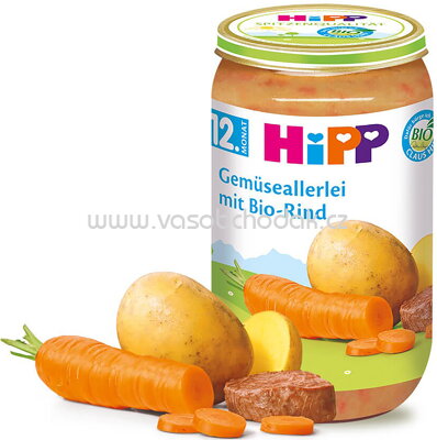 Hipp Gemüseallerlei mit Bio-Rind ab 12. Monat, 250 g