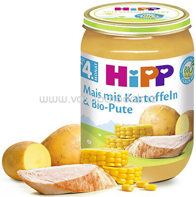 Hipp Mais mit Kartoffel & Bio-Pute nach dem 5. Monat, 190 g