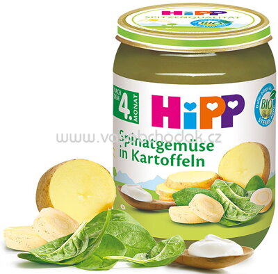 Hipp Spinatgemüse in Kartoffeln nach dem 5. Monat, 190 g