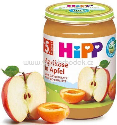 Hipp Aprikose in Apfel, nach dem 5. Monat, 160 g