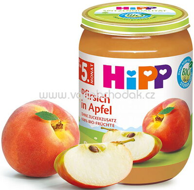 Hipp Pfirsich in Apfel, nach dem 5. Monat, 190g