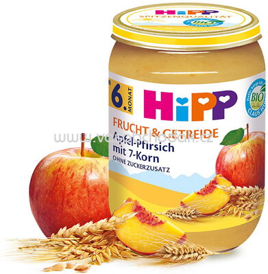 Hipp Frucht & Getreide Apfel-Pfirsich mit 7-Korn ab 6. Monat, 190 g