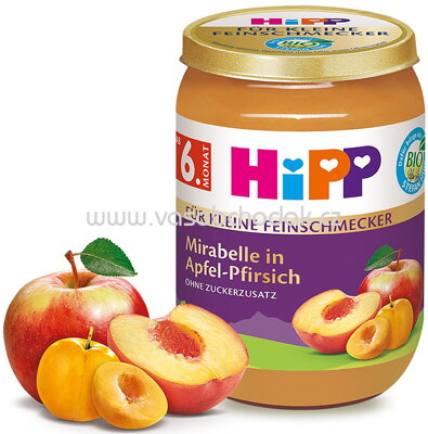 Hipp für kleine Feinschmecker Mirabelle in Apfel-Pfirsich nach dem 6. Monat, 190g