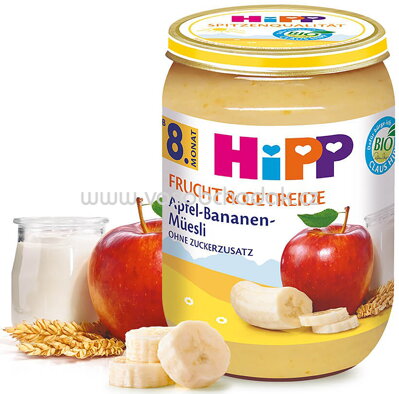 Hipp Frucht & Getreide Apfel-Bananen-Müsli ab 8. Monat, 190 g