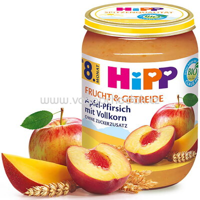 Hipp Frucht & Getreide Apfel-Pfirsich mit Vollkorn, ab dem 8. Monat, 190g