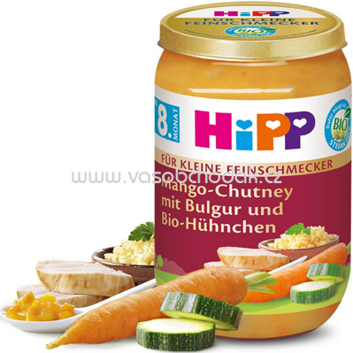 Hipp Für kleine Feinschmecker Mango-Chutney mit Bulgur und Bio Hühnchen, ab 8. Monat, 220g