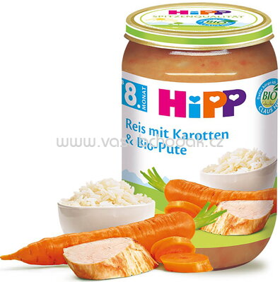 Hipp Reis mit Karotten & Bio-Pute ab 8. Monat, 220 g