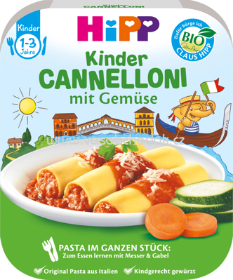 Hipp Kinderteller Cannelloni mit Gemüse ab 1 Jahr, 250 g