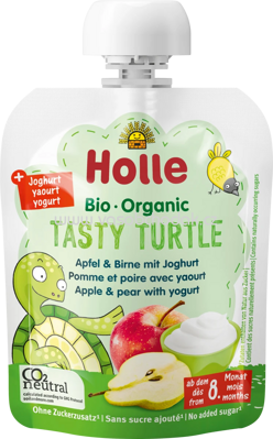 Holle baby food Quetschbeutel Apfel & Birne mit Joghurt, ab 8. Monaten, 85g