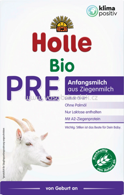 Holle baby food Anfangsmilch PRE aus Ziegenmilch, von Geburt an, 400g