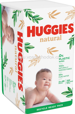 Huggies Feuchttücher Natural Biodegradable (3x48 St), 144 St
