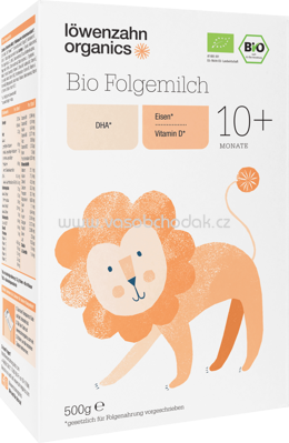 Löwenzahn Organics Bio Folgemilch 3, nach dem 10. Monat, 500g