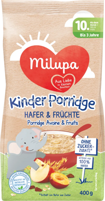 Milupa Kinder-Porridge Hafer & Früchte, ab dem 10. Monat, 400g