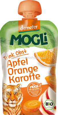 MOGLi Quetschbeutel Trink-Obst Apfel, Orange + Karotte, ab 1 Jahr, 100g