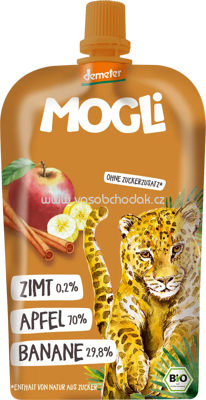 MOGLi Quetschbeutel Zimt, Apfel & Banane, ab 3 Jahren, 120g
