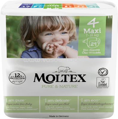 Moltex Windeln Pure & Nature Größe 4 Maxi, 7-18kg, 29 St