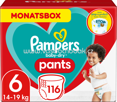 Pampers Baby Pants Baby Dry, Gr. 6, Extra Large, 15+kg, Monatspack, 116 St