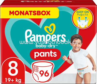 Pampers Baby Pants Baby Dry Gr. 8 Maxi, 19+ kg, Monatspack, 96 St