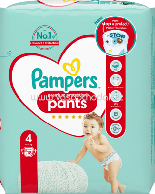 Pampers Baby Pants Premium Protection Gr. 4 Maxi, 9-15 kg, 18 St