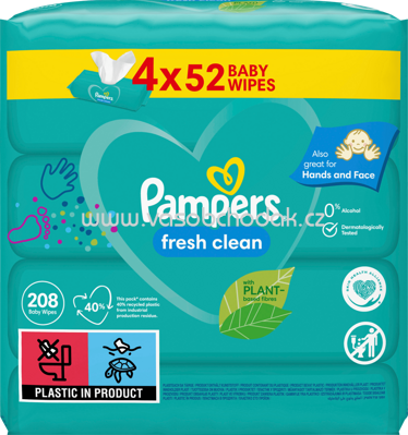 Pampers Feuchttücher Fresh Clean, 4x52 St, 208 St
