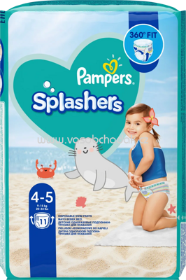 Pampers Schwimmwindeln Splashers Gr.4-5, 9-15 kg, 11 St