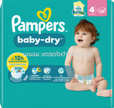 Pampers Windeln Baby Dry Gr.4 Maxi, 9-14 kg, 30 St