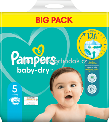 Pampers Windeln Baby Dry Gr.5 Junior, 11-16 kg, Big Pack, 60 St