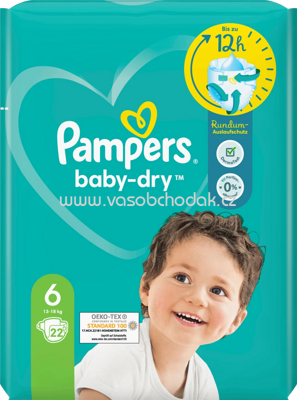 Pampers Windeln Baby Dry Gr.6 Extra Large, 13-18 kg, 22 St
