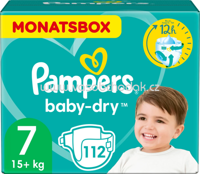 Pampers Windeln Baby Dry Gr.7 Extra Large, 15+ kg, Monatsbox, 112 St