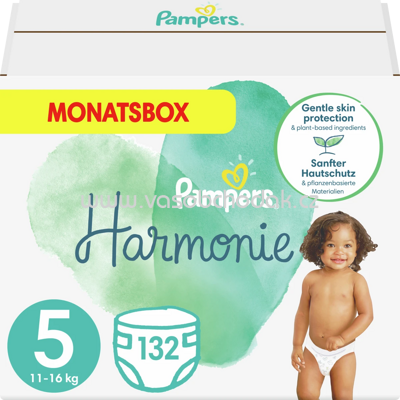 Pampers Windeln Harmonie Gr.5 Junior, 11+ kg, Monatsbox, 132 St