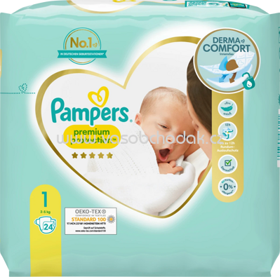 Pampers Windeln Premium Protection Gr. 1 Newborn, 2-5 kg, 24 St