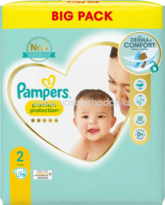 Pampers Windeln Premium Protection Gr. 2 Mini, New Baby, 4-8 kg, Big Pack, 76 St