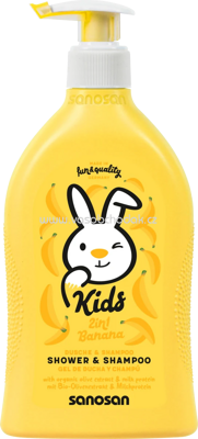Sanosan Kids Dusche & Shampoo 2in1 Banane, 400 ml