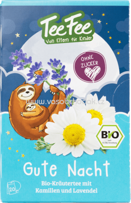 TeeFee Bio-Kräutertee Gute Nacht Kräutertee mit Kamillen und Lavendel, 20x1,5g, 30g
