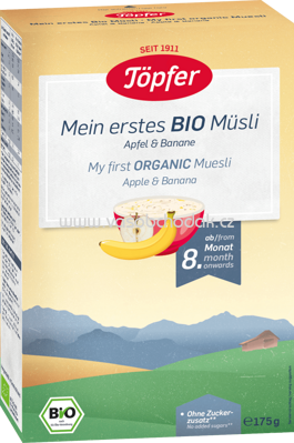 Töpfer Getreidebrei Bio Organic Mein erstes Müsli, ab dem 8.Monat, 175g