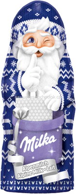 Milka Weihnachtsmann Alpenmilch Design Edition (modrá), 45g