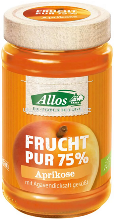 Allos Frucht Pur 75% Aprikose, 250g